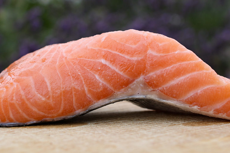 Ein Lachsfilet