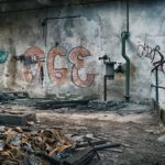 Graffitis in der Phrix Papierfabrik in Hattersheim, Stadtteil Okriftel