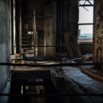 Morsche Treppen in der Phrix Papierfabrik in Hattersheim, Stadtteil Okriftel