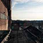 Auf dem Dach der Phrix Papierfabrik in Hattersheim, Stadtteil Okriftel