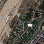 Google Maps markiert den Weg von unserem Häuschen zum Strand. An der Bar Koele Costa ist auch gleich der Hundestrand.