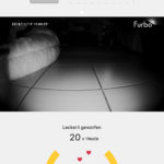 Die App während meiner Testschüsse. Viele Leckerchen warf Furbo aus, bis die Fotos endlich saßen.