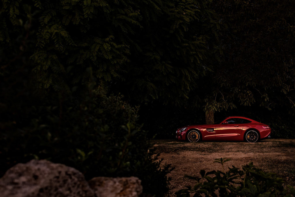 Das Biest im Garten - Der Mercedes AMG GT während unseres Road Trips #silverred2016 in Frankreich. 