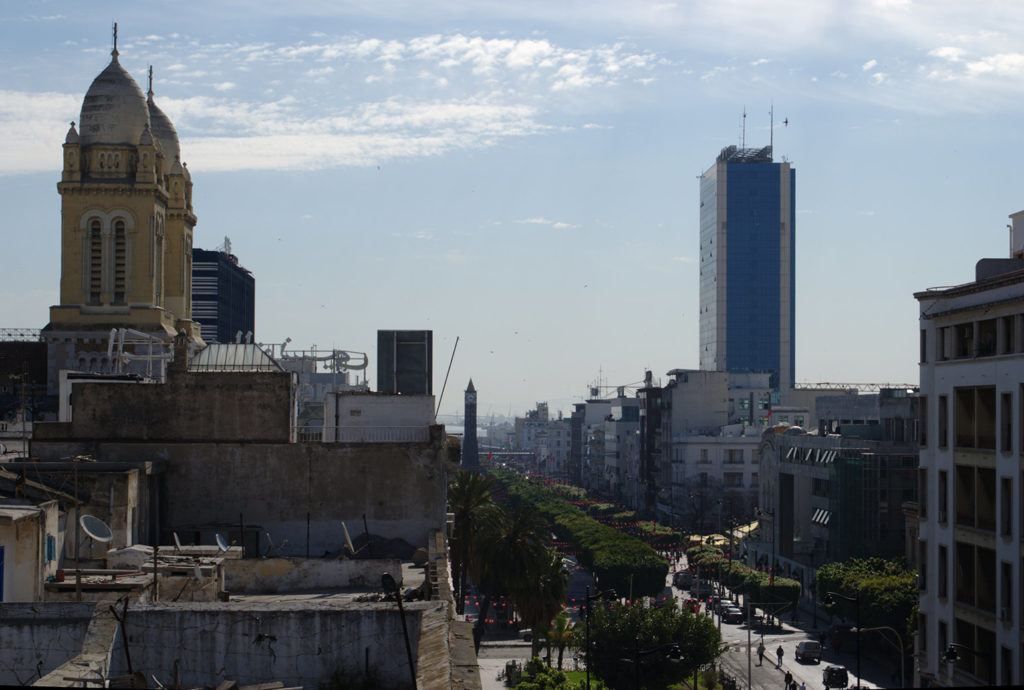 Reisen im Kopf - Tunesien 1980 Die Avenue Habib Bourguiba in Tunis, Foto: Habib M’henni