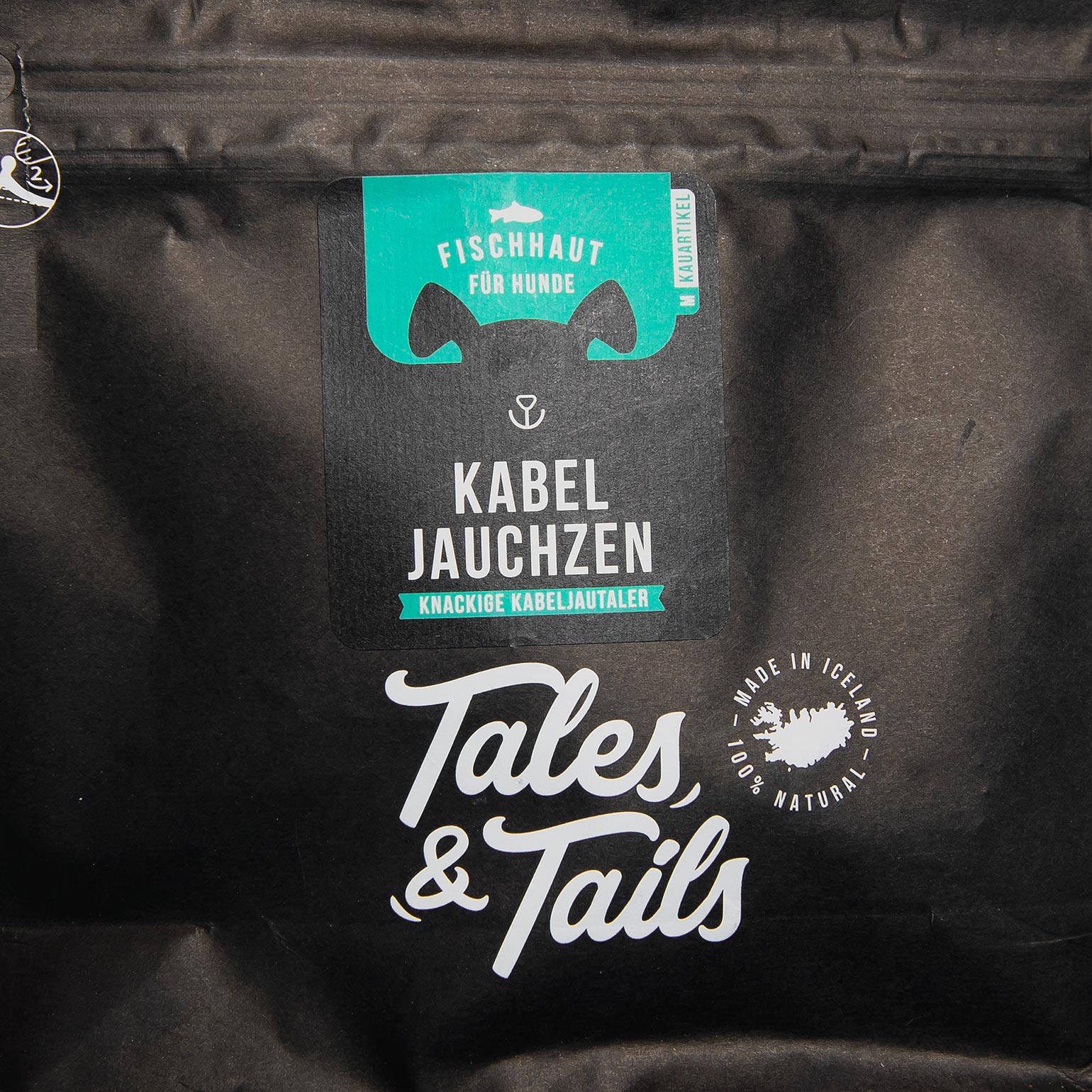 Tales & Tails Snacks - Kabel Jauchzen aus 100 Prozent Kabeljauhaut.